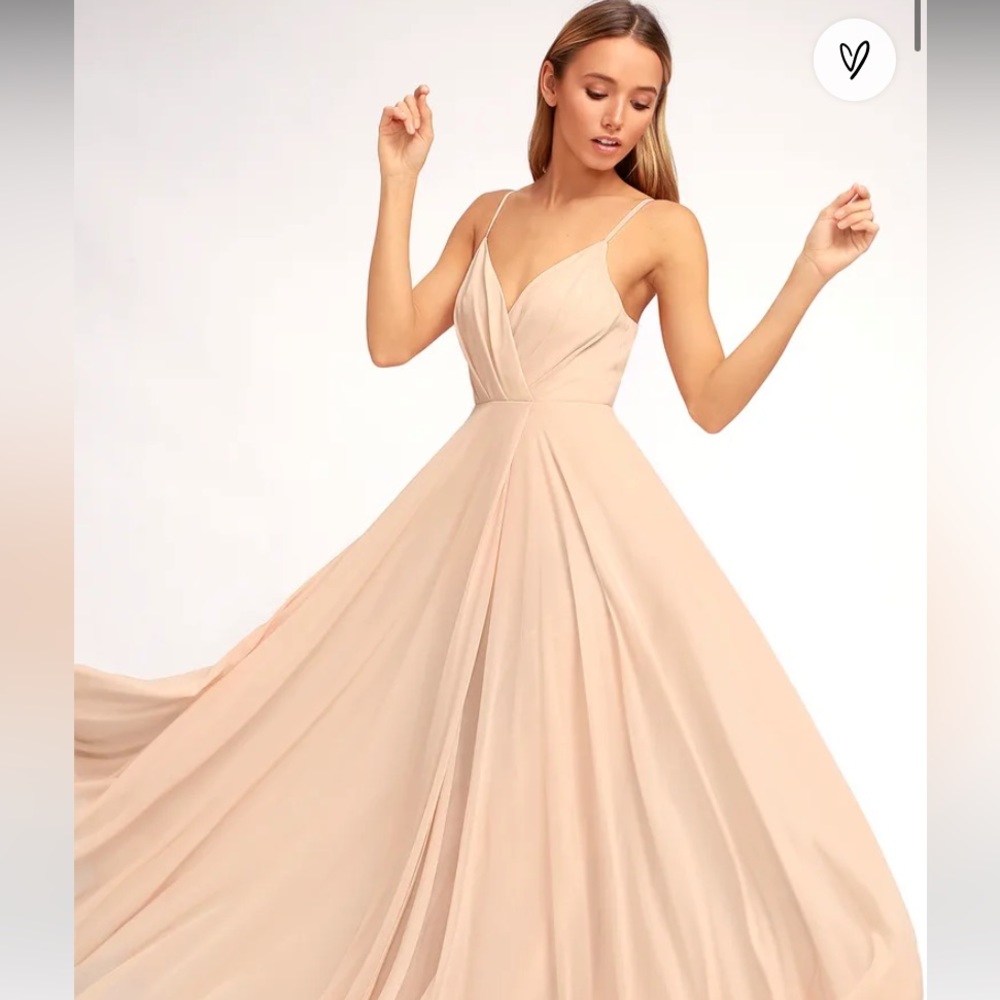 NWT Lulu’s All About Love Blush Pink Maxi size Small 🎀 Glinda Galinda Wicked